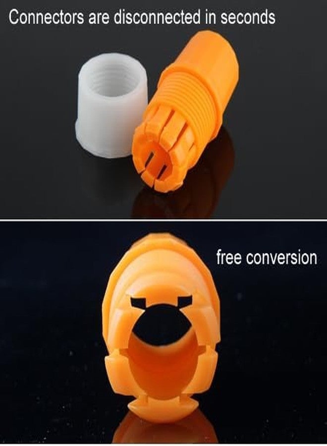 SHOPECOM وصلة أنابيب SHOPECOM، وصلة خرطوم الحديقة، وصلة سريعة لأنابيب المياه، وصلة خرطوم مياه بلاستيكية، وصلة سريعة الفك لأنابيب المياه العالمية لتركيب خرطوم الحديقة (قطعتان) - Image 2